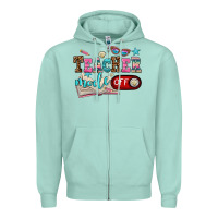 Seafoam teacher mode off Zipper Hoodie - AdoDesignShop