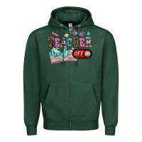 Sports Green teacher mode off Zipper Hoodie - AdoDesignShop