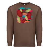 Chestnut heart and serape patches Premium Sweatshirt - AdoDesignShop