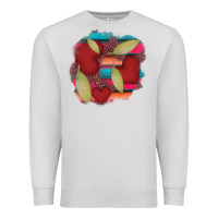 Dove Grey heart and serape patches Premium Sweatshirt - AdoDesignShop