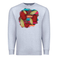 Heather Grey heart and serape patches Premium Sweatshirt - AdoDesignShop