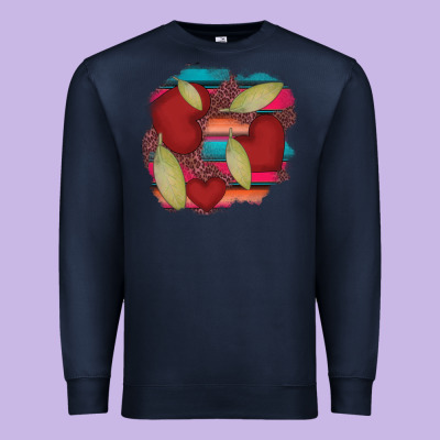 Heart And Serape Patches Premium Sweatshirt Designed By Adodesignshop
