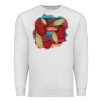 Oatmeal Heather heart and serape patches Premium Sweatshirt - AdoDesignShop