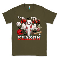 Army Green tis the season baseball halloween Classic Tee - CowGirlArtShop