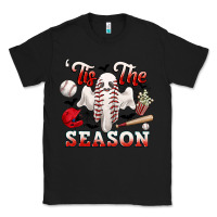 Black tis the season baseball halloween Classic Tee - CowGirlArtShop