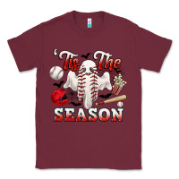 Burgundy tis the season baseball halloween Classic Tee - CowGirlArtShop