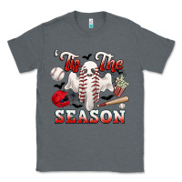 Charcoal Heather tis the season baseball halloween Classic Tee - CowGirlArtShop