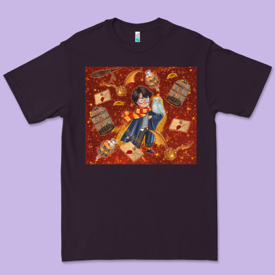 Wizard Boy With Magic Items Premium Tee Designed By Tumblerdesignbyshophia
