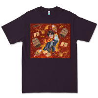 Plum wizard boy with magic items Premium Tee - TumblerDesignByShophia
