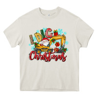Cream i dig christmas Heavy Core Tee - texasbilliewilder