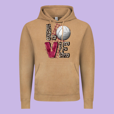 Love Volleyball Vintage Hoodie Designed By Fadigitalartstudio