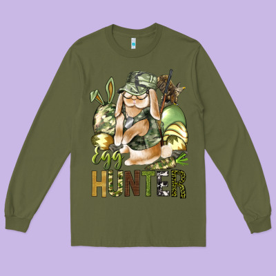 Egg Hunter Long Sleeve Tee Designed By Bundleandbundleshop