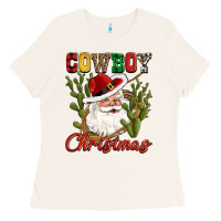 Bone cowboy christmas western cactus Ladies Tee - CowGirlArtShop