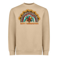 Mushroom happy thanksgiving rainbow Heavyweight Sweatshirt - BarkalooDesign