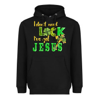Black i dont need luck i have got jesus Heavyweight Hoodie - AdoDesignShop