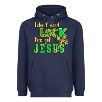 Navy i dont need luck i have got jesus Heavyweight Hoodie - AdoDesignShop