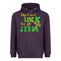 Plum i dont need luck i have got jesus Heavyweight Hoodie - AdoDesignShop