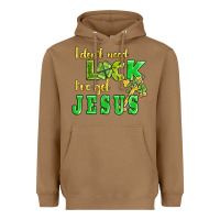 Toasted Coconut i dont need luck i have got jesus Heavyweight Hoodie - AdoDesignShop