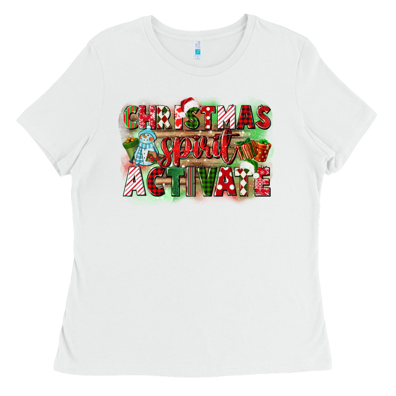 Christmas Spirit Activate Ladies Tee by CowGirlArtShop | Teevron