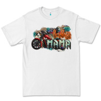 White Badass Mama motorcycle Premium Tee - HowdyJamesFarm