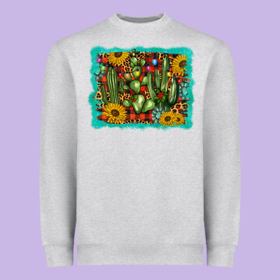 Cactus Christmas Heavyweight Sweatshirt Designed By Barkaloodesign