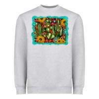 Heather Grey cactus christmas Heavyweight Sweatshirt - BarkalooDesign