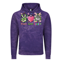 Cloud Purple peace love easter bunny Vintage Hoodie - FaDigitalArtStudio