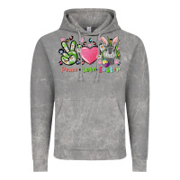 Cloud Rock peace love easter bunny Vintage Hoodie - FaDigitalArtStudio