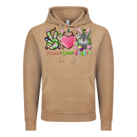 Vintage Coffee peace love easter bunny Vintage Hoodie - FaDigitalArtStudio