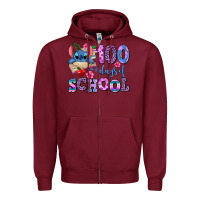 Burgundy 100 days of school Zipper Hoodie - AdoDesignShop