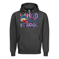 Charcoal Heather 100 days of school Zipper Hoodie - AdoDesignShop
