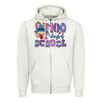 Oatmeal Heather 100 days of school Zipper Hoodie - AdoDesignShop