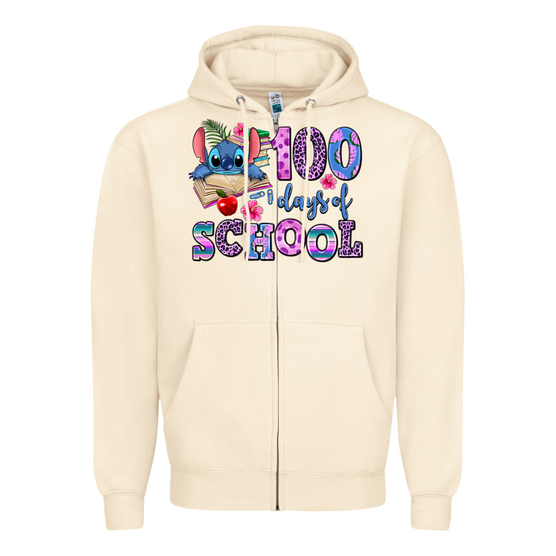 100 Days Of School Zipper Hoodie by AdoDesignShop | Teevron