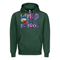 Sports Green 100 days of school Zipper Hoodie - AdoDesignShop