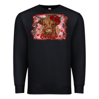 Black be mine highland cow Premium Sweatshirt - AdoDesignShop
