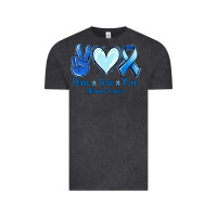 Vintage Black Peace Love Cure Stomach Cancer Vintage Tee - Jasminsmagicworld