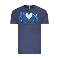 Vintage Denim Peace Love Cure Stomach Cancer Vintage Tee - Jasminsmagicworld