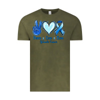 Vintage Olive Peace Love Cure Stomach Cancer Vintage Tee - Jasminsmagicworld