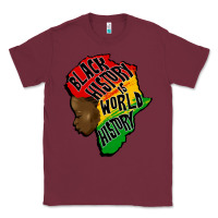 Burgundy black history is world history Classic Tee - CowGirlArtShop