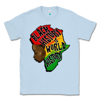 Dusty Blue black history is world history Classic Tee - CowGirlArtShop