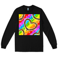 Black Pride lgbtq leopard heart balloons pattern Long Sleeve Tee - BundleAndBundleShop