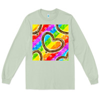 Matcha Pride lgbtq leopard heart balloons pattern Long Sleeve Tee - BundleAndBundleShop