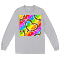Moon Dust Pride lgbtq leopard heart balloons pattern Long Sleeve Tee - BundleAndBundleShop