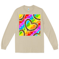 Mushroom Pride lgbtq leopard heart balloons pattern Long Sleeve Tee - BundleAndBundleShop