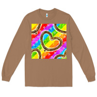 Toasted Coconut Pride lgbtq leopard heart balloons pattern Long Sleeve Tee - BundleAndBundleShop