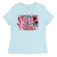 Baby Blue i wear pink for my sister Ladies Tee - CowGirlArtShop