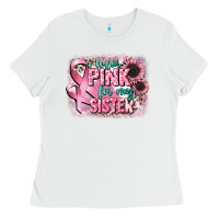 White i wear pink for my sister Ladies Tee - CowGirlArtShop