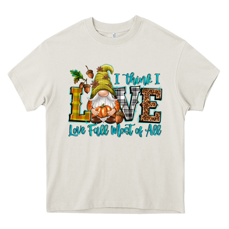 I Think I Love Fall Most Of All Heavy Core Tee by NancyCooperArtShop | Teevron