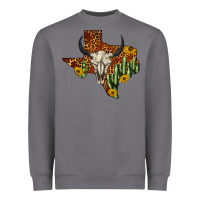 Storm bull skull texas map western Heavyweight Sweatshirt - BarkalooDesign