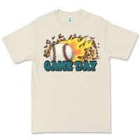 Bone game day baseball leopard flames fireball Premium Tee - HowdyJamesFarm
